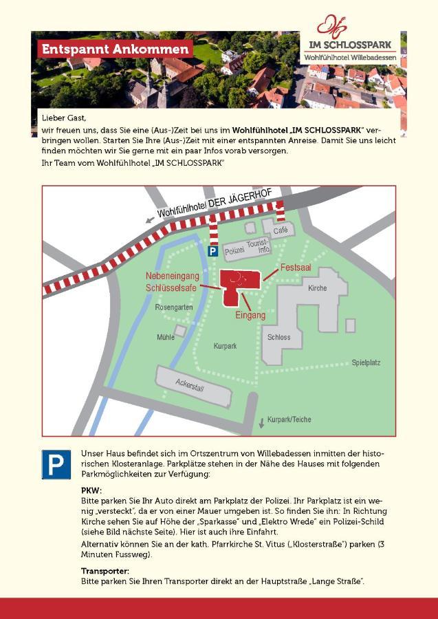 Willebadessen Wohlfuehlhotel Im Schlosspark - Self Checkin מראה חיצוני תמונה